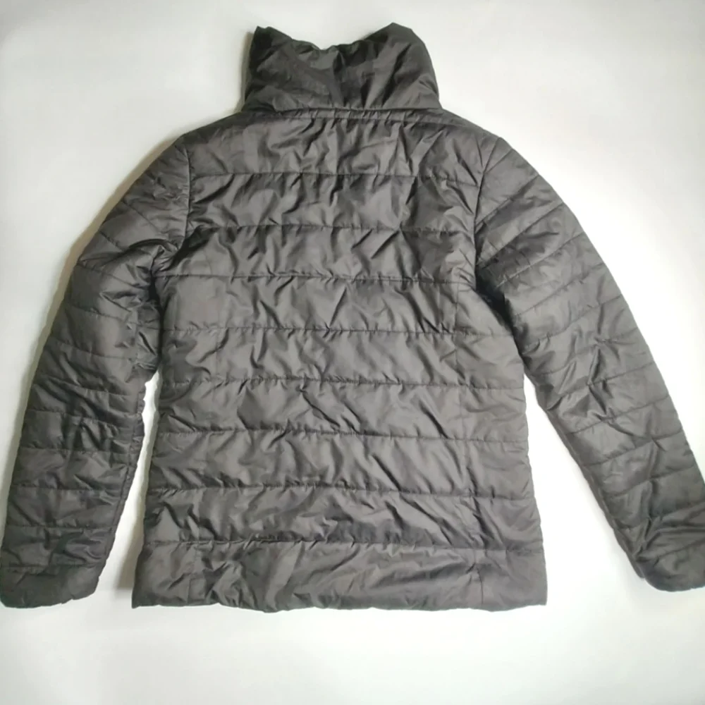 Stoic Womens Large Black Puffer Jacket Stand Up Collar - Picture 3 of 7